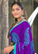 PRANAVI PURE MULMUL MORDAN HAND BLOCK PRINTD PURPLE SAREE