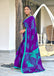 PRANAVI PURE MULMUL MORDAN HAND BLOCK PRINTD PURPLE SAREE