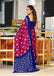 PREKSHA PURE MULMUL IKKAT HAND BLOCK PRINTD PINK SAREE