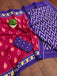 PREKSHA PURE MULMUL IKKAT HAND BLOCK PRINTD PINK SAREE