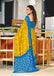 PREKSHA PURE MULMUL IKKAT HAND BLOCK PRINTD YELLOW SAREE