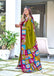 BAGRU BLOCK PRINT  MULMUL COTTON MEHNDI GREEN SAREE