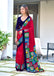 BAGRU BLOCK PRINT  MULMUL COTTON PINK SAREE