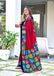 BAGRU BLOCK PRINT  MULMUL COTTON PINK SAREE