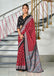 RACHITA PURE MULMUL COTTON BAGRU PRINTD MAROON SAREE
