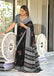RAMLILA SOFT MULMUL PURE COTTON WITH BEAUTIFUL KALAMKARI HAND BLOCK PRINT BLACK SAREE