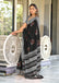 RAMLILA SOFT MULMUL PURE COTTON WITH BEAUTIFUL KALAMKARI HAND BLOCK PRINT BLACK SAREE
