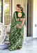 RASMALI BATIK PURE MULMUL COTTON BATIK PRINTD GREEN SAREE