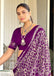 RASMALI BATIK PURE MULMUL COTTON BATIK PRINTD PURPLE SAREE