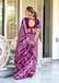 RASMALI BATIK PURE MULMUL COTTON BATIK PRINTD PURPLE SAREE