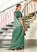 RUTBA PURE MULMUL COTTON BAGRU PRINTED GREEN SAREE