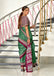 SANMATHI PURE MULMUL COTTON BANDHANI PRINTD BOTTLE GREEN SAREE