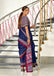 SANMATHI PURE MULMUL COTTON BANDHANI PRINTD NAVY BLUE SAREE