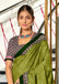 SANMATHI PURE MULMUL COTTON BANDHANI PRINTD OLIVE GREEN SAREE