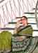 SANMATHI PURE MULMUL COTTON BANDHANI PRINTD OLIVE GREEN SAREE