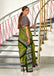 SANMATHI PURE MULMUL COTTON BANDHANI PRINTD OLIVE GREEN SAREE
