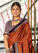 SANMATHI PURE MULMUL COTTON BANDHANI PRINTD RUST ORANGE SAREE
