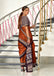 SANMATHI PURE MULMUL COTTON BANDHANI PRINTD RUST ORANGE SAREE