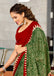 SANSKAR PURE MULMUL COTTON SANSKRIT MANTRAS BLOCK PRINTED GREEN SAREE