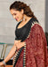 SANSKAR PURE MULMUL COTTON SANSKRIT MANTRAS BLOCK PRINTED MAROON SAREE