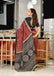 SANSKAR PURE MULMUL COTTON SANSKRIT MANTRAS BLOCK PRINTED MAROON SAREE