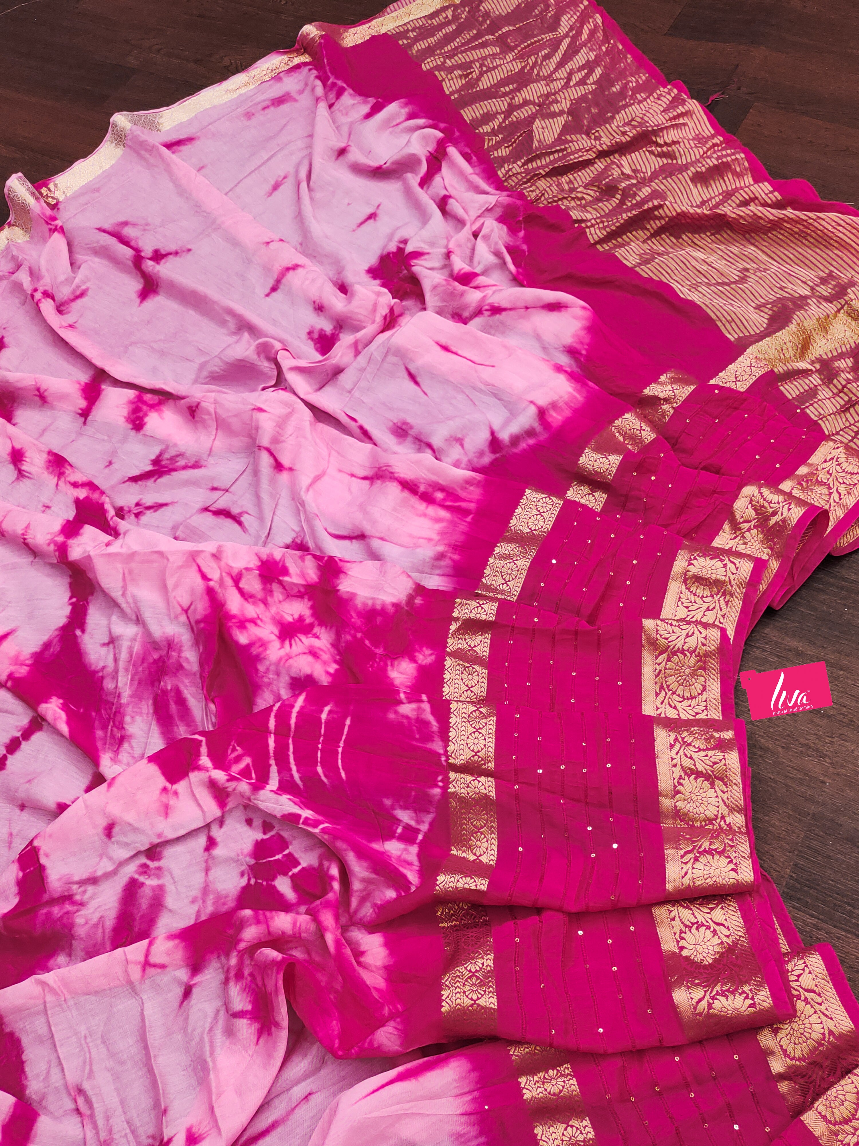 SELFI13 PRIMUM ASSAM SILK NECHRAL SOFT FANCY JACQUARD WITH SIKVANS BORDER DIMANDING WORK PINK SAREE