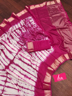 SELFI15 PRIMUM ASSAM SILK NECHRAL SOFT MATIRYAL MEGENTA SAREE