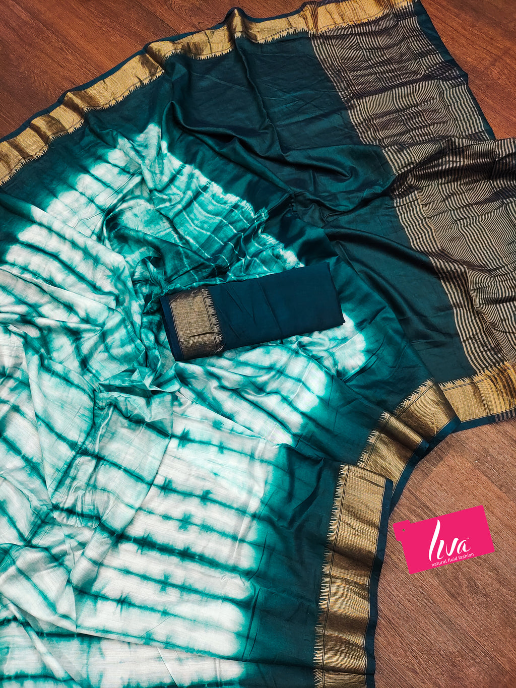 SELFI15 PRIMUM ASSAM SILK NECHRAL SOFT MATIRYAL TEAL SAREE