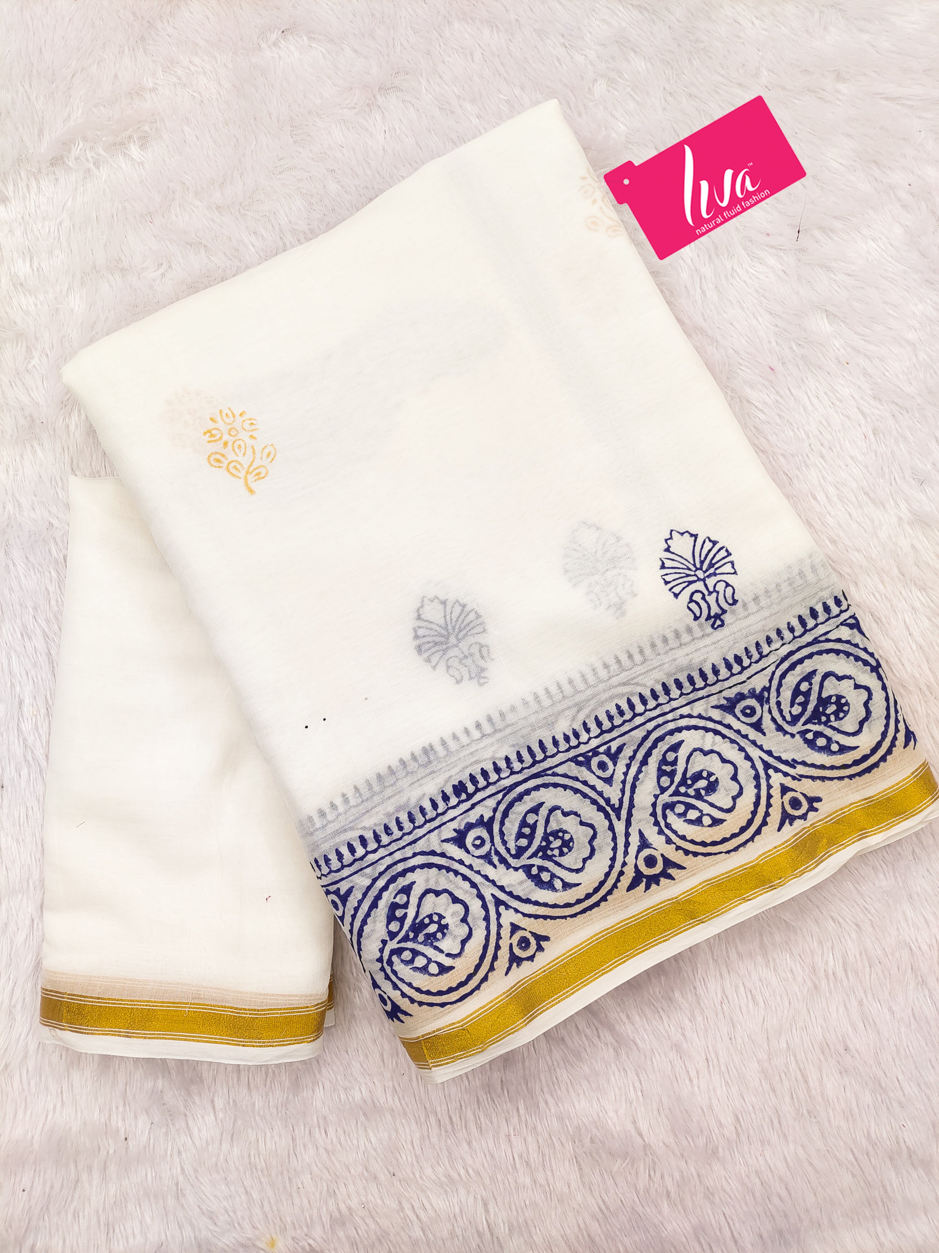 SELFI26 SOFT MASLIN COTTON WITH HEVY ZARI BODAR WHITE SAREE
