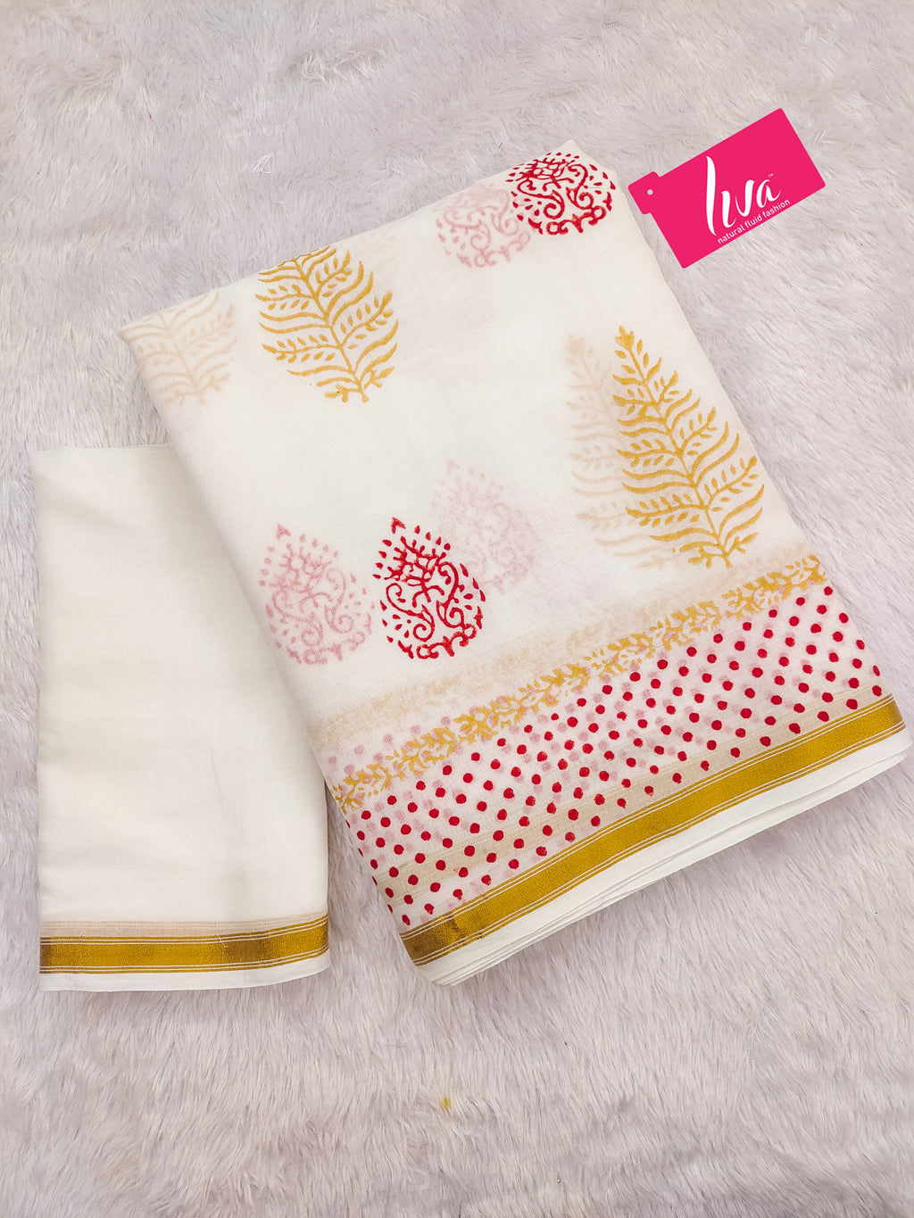 SELFI27 SOFT MASLIN COTTON WITH HEVY ZARI BODAR WHITE SAREE