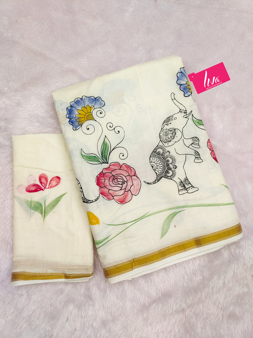 SELFI30 SOFT MASLIN COTTON WITH HEVY ZARI BODAR WHITE SAREE