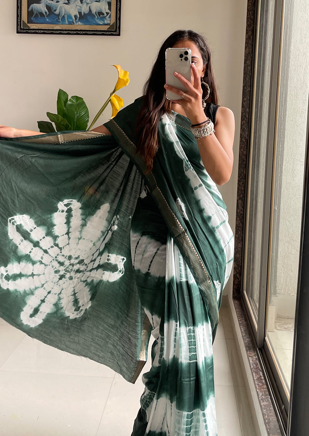 SELFI32 PRIMIUM MASLIN SILK NECHRAL SOFT MATIRYAL JACQUARD BORDER GREEN SAREE