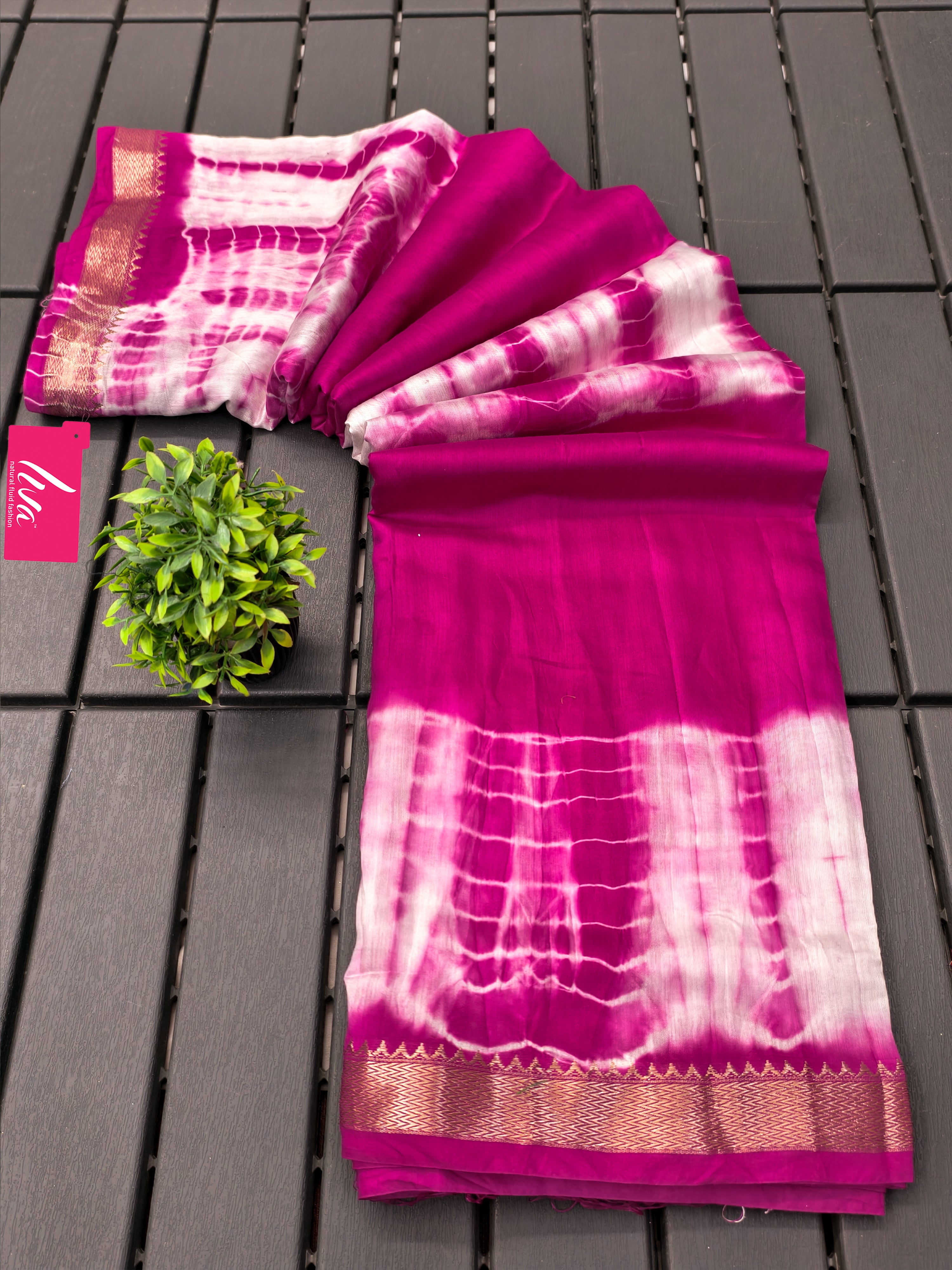 SELFI32 PRIMIUM MASLIN SILK NECHRAL SOFT MATIRYAL JACQUARD BORDER PINK SAREE