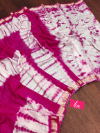 SELFI32 PRIMIUM MASLIN SILK NECHRAL SOFT MATIRYAL JACQUARD BORDER PINK SAREE