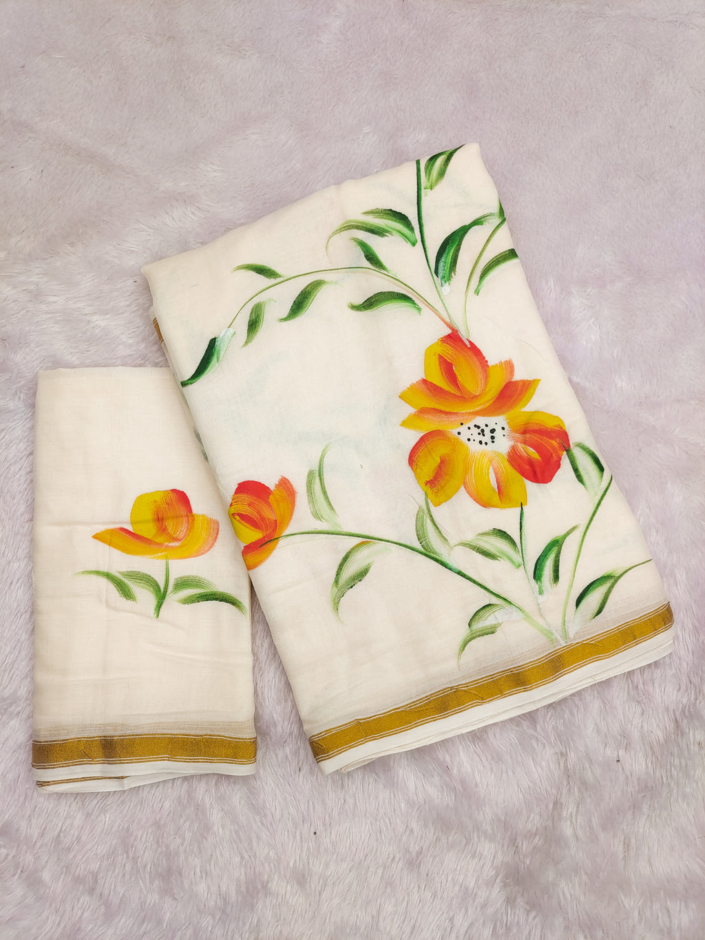 SELFI34 SOFT MASLIN COTTON WITH HEVY ZARI BODAR WHITE SAREE