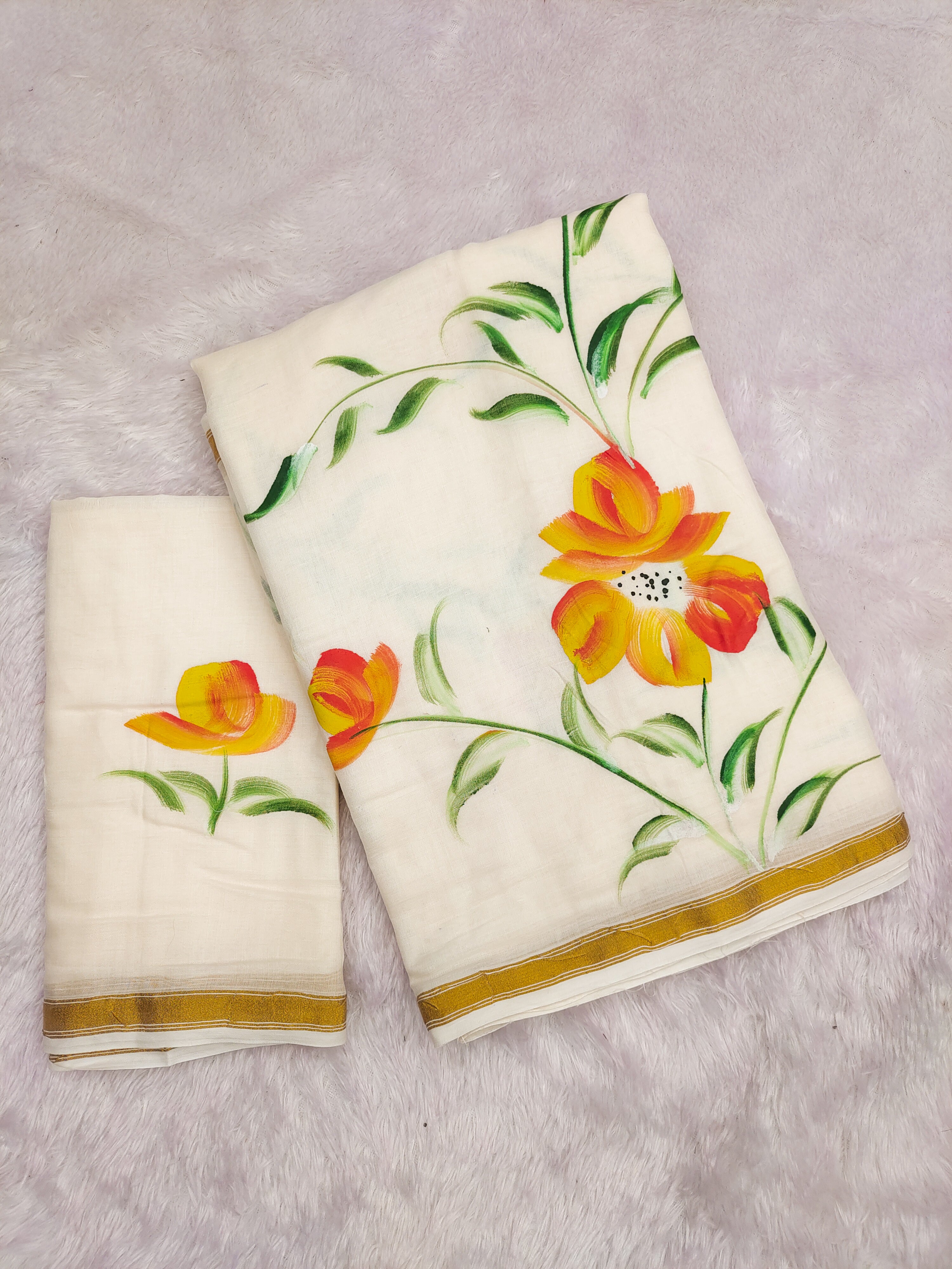 SELFI34 SOFT MASLIN COTTON WITH HEVY ZARI BODAR WHITE SAREE