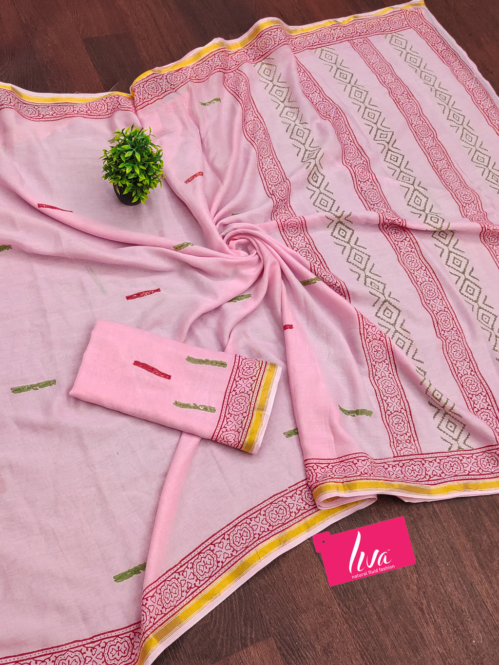 SELFI6 SOFT MASLIN COTTON WITH HEVY ZARI BODAR BABY PINK SAREE
