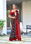 SIMRAN PURE MULMUL COTTON IKKAT  PRINTED BLACK SAREE