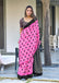 SIMRAN PURE MULMUL COTTON IKKAT  PRINTED PINK SAREE