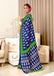 SITARA PURE MULMUL COTTON HAND BLOCK PRINTD BLUE SAREE