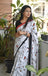 SPARROW PURE COTTON JAIPUR BLOCK PRINT BLACK AND WHITE SAREE