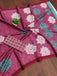 SRIVIDYA PURE MULMUL FLORAL BLOCK PRINTD PINK SAREE