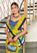 SRIVIDYA PURE MULMUL FLORAL BLOCK PRINTD YELLOW SAREE