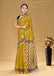 SUDHA BAGRU BLOCK PRINT SOFT MASLIN COTTON ZARI GOLDEN BORDER YELLOW SAREE