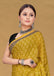 SUDHA BAGRU BLOCK PRINT SOFT MASLIN COTTON ZARI GOLDEN BORDER YELLOW SAREE