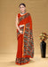 SUDHA BAGRU BLOCK PRINT SOFT MASLIN COTTON ZARI GOLDEN BORDER MULTICOLOR SAREE