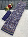SUDHA BAGRU BLOCK PRINT SOFT MASLIN COTTON ZARI GOLDEN BORDER BLUE SAREE