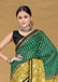 SUDHA BAGRU BLOCK PRINT SOFT MASLIN COTTON ZARI GOLDEN BORDER GREEN SAREE