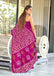 TAAPTI PURE MULMUL COTTON HAND PRINTD PINK SAREE