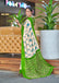 VEDIKA PURE SOFT COTTON FANCY IKKAT BLOCK PRINT SKY BLUE AND GREEN SAREE